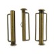 Magnetische schuif sluiting slide bar 31,5mm Antiek brons